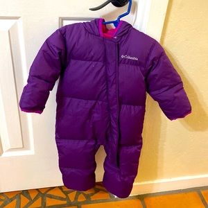 Purple Colombia snowsuit, 12-18months, EUC